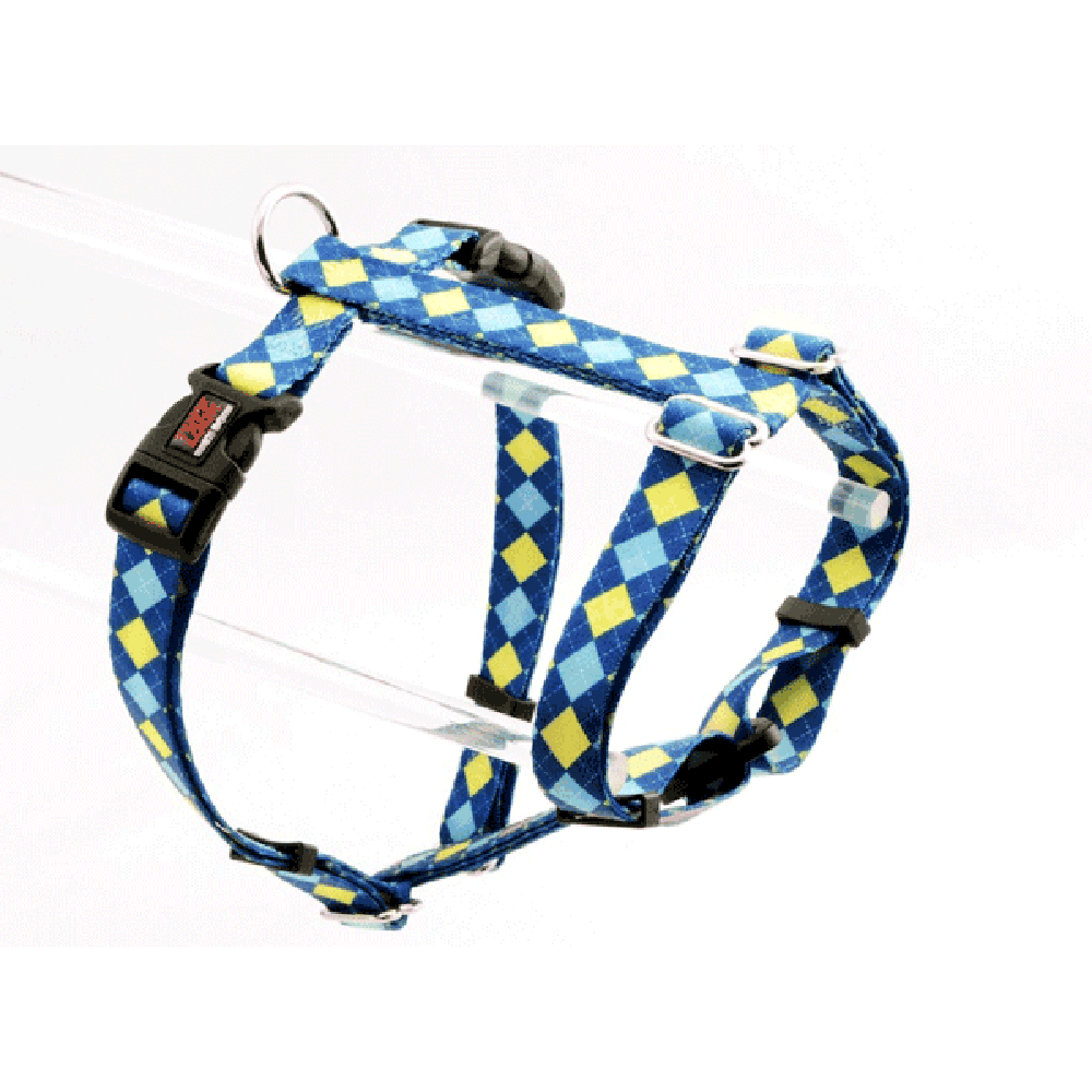 Tuff Lock Harness Argyle Blue XL