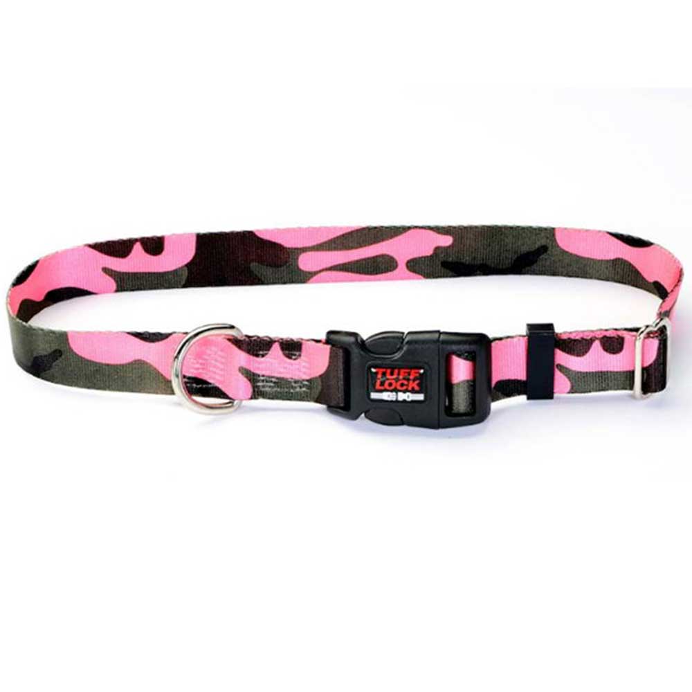 Tuff Lock Collar Camo Pink - Large