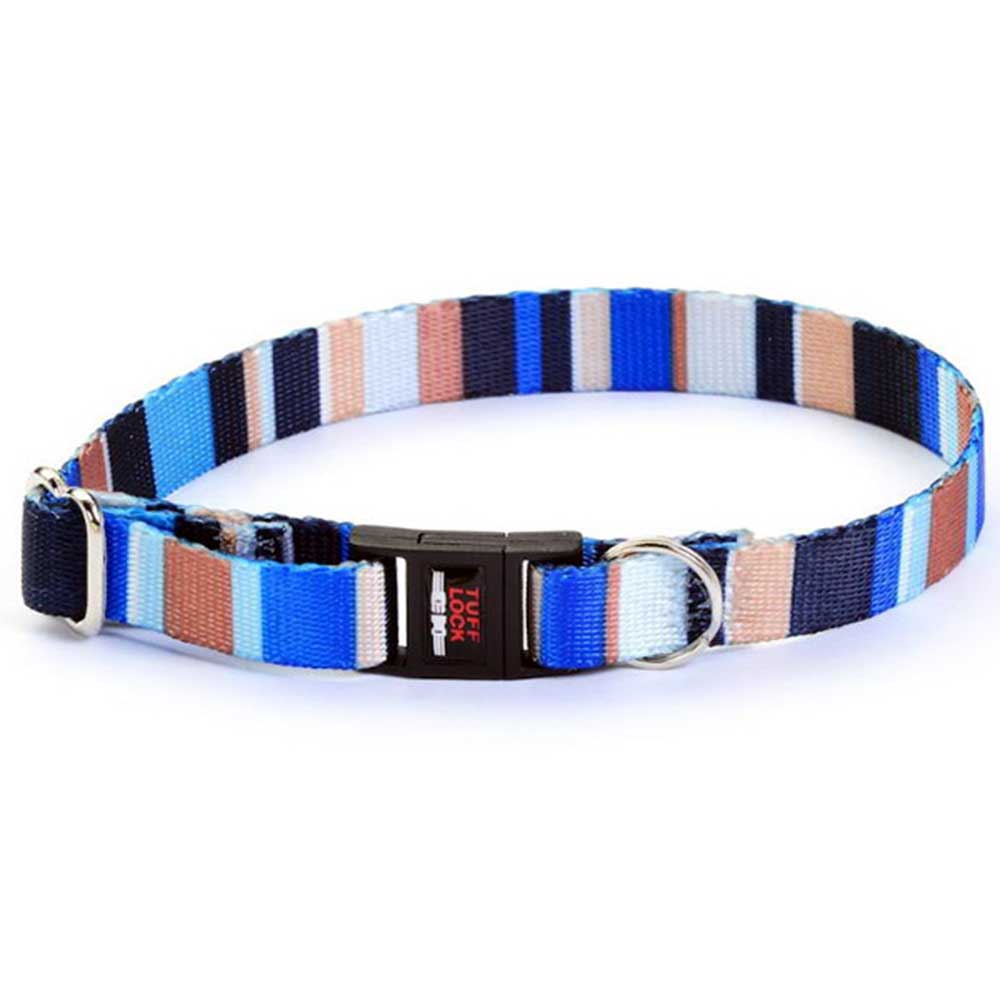 Tuff Lock Cat Collar - Stripeez Blue