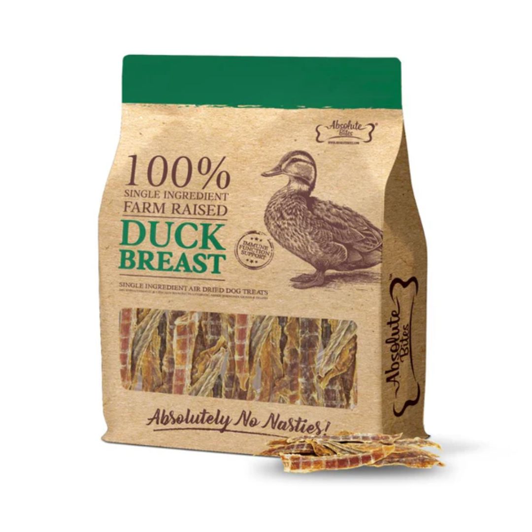 Absolute Bites A-Dried Treats for Dogs - Duck Breast 350g
