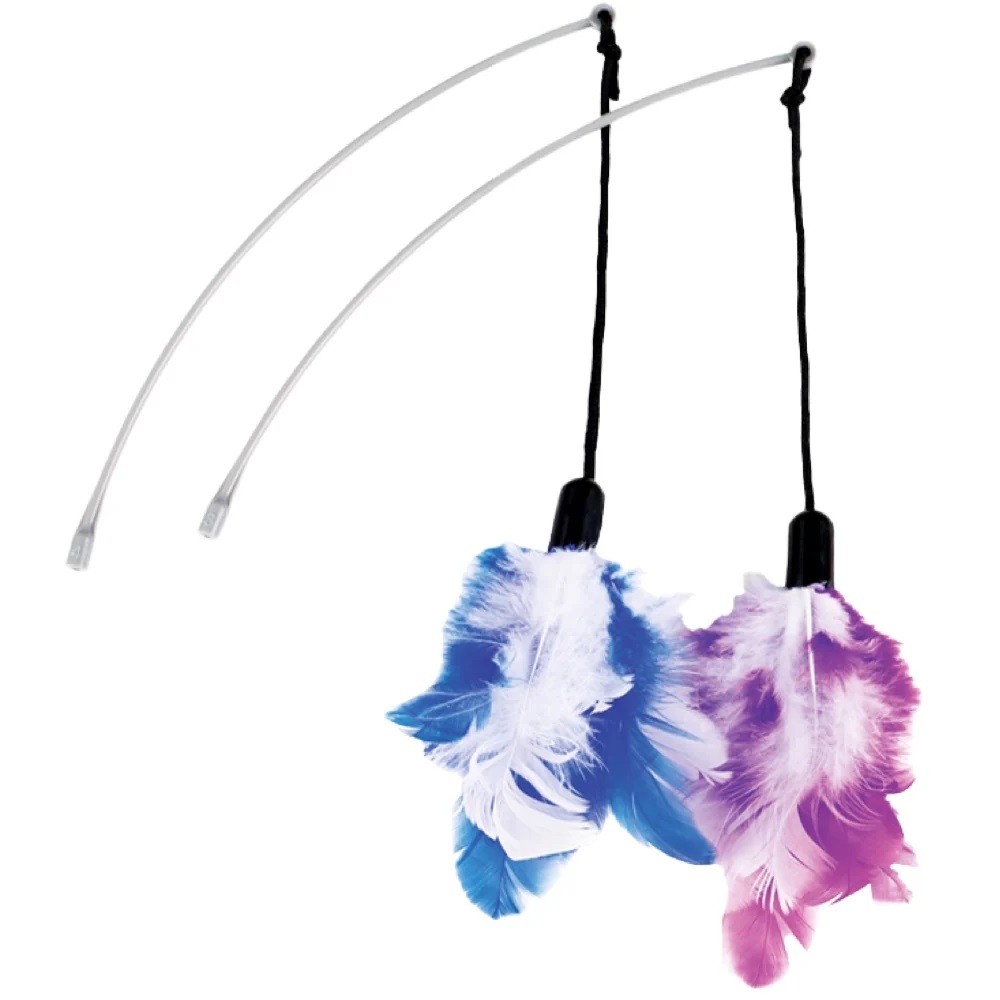 Aclium Replacement Feathers for Spinning Tumbler with Teaser (2 pieces)