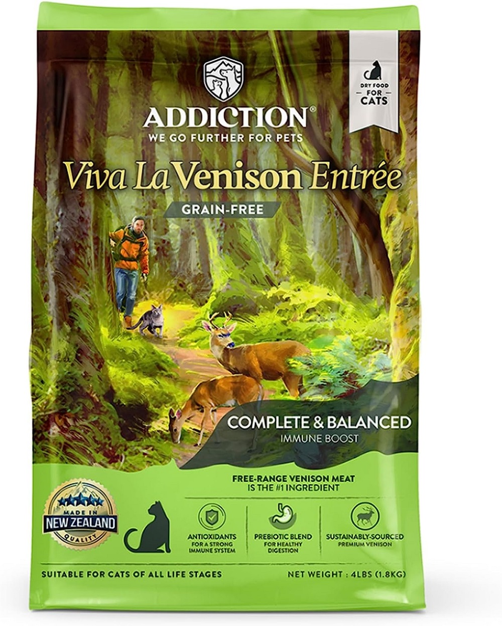Addiction Viva La Venison Grain-Free Dry Cat Food 4 lb x 2 (Get Free Digital Scoop)