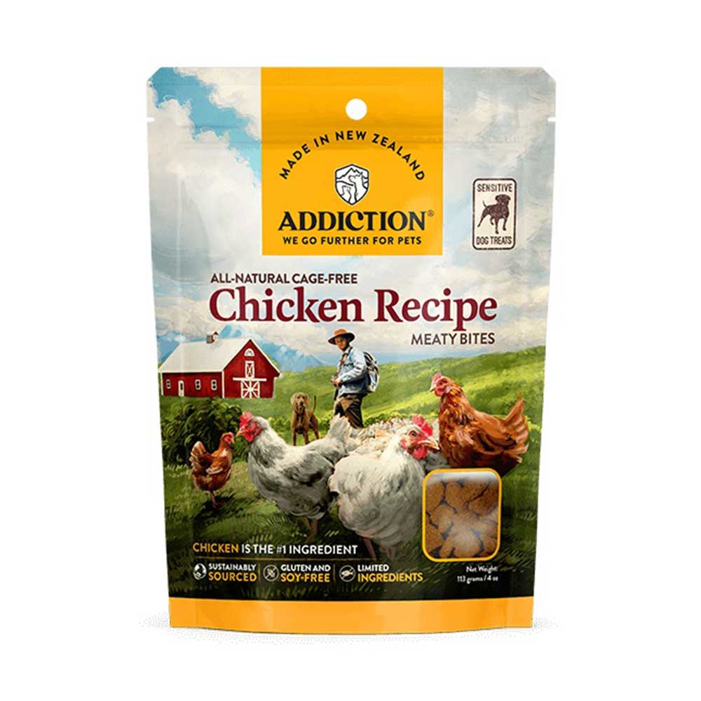 Addiction Meaty Bites Chicken Dog Treats 4 oz (113g)