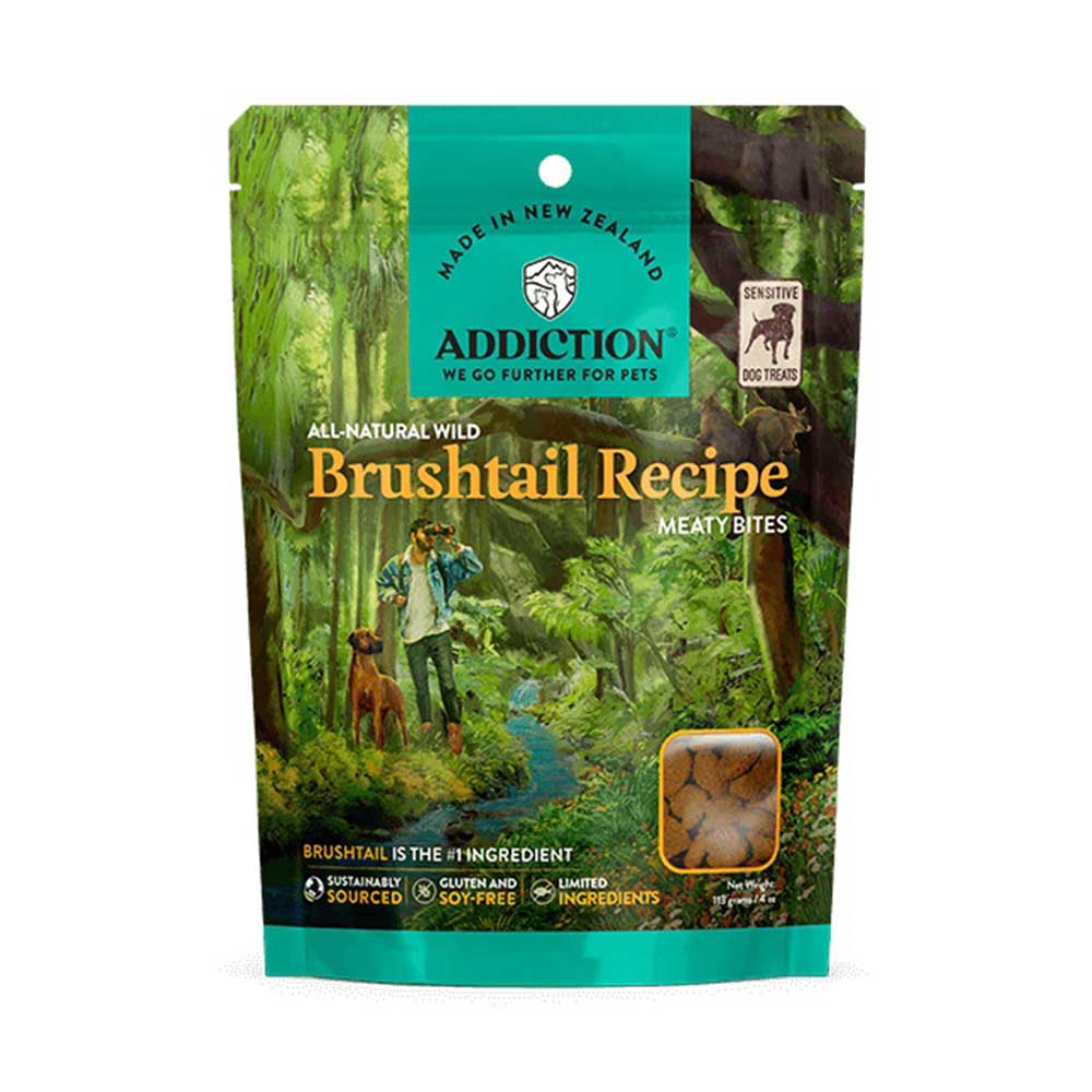 Addiction Meaty Bites Wild Brushtail Dog Treats 4 oz (113g)