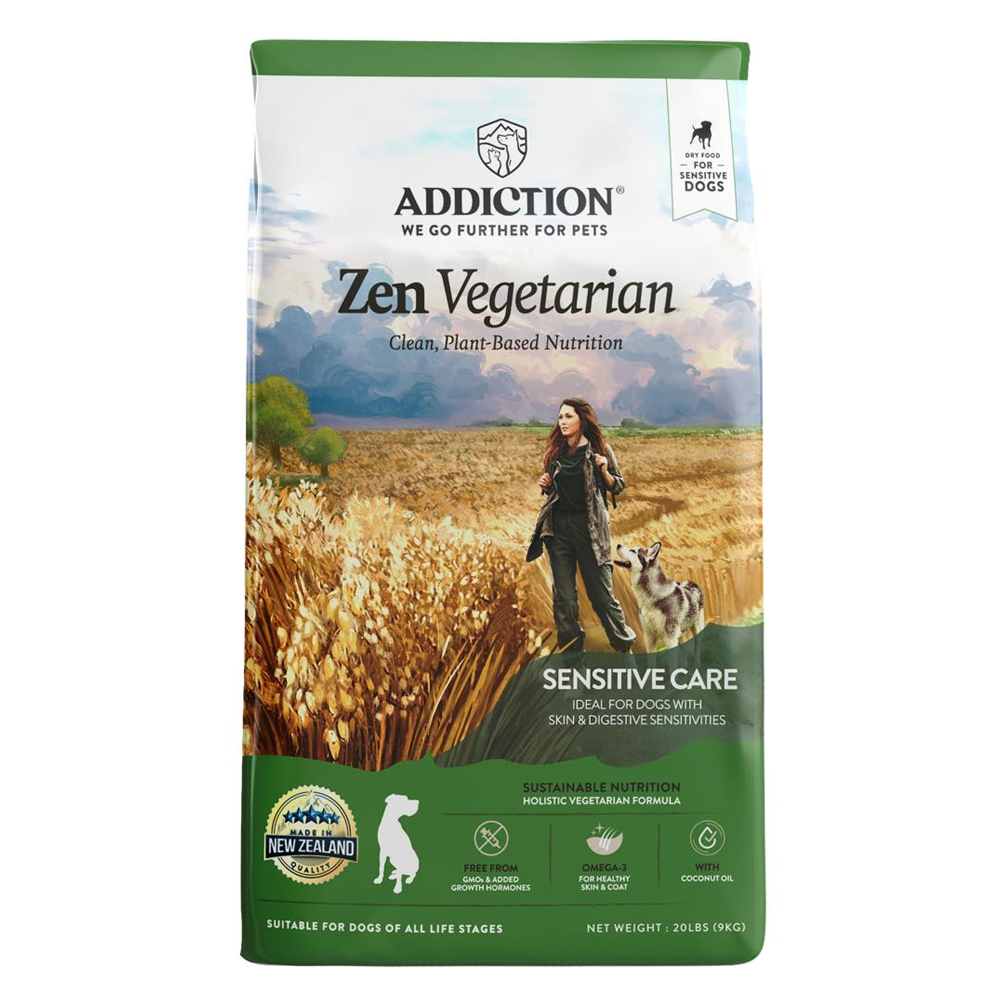 Addiction Zen Vegetarian Dry Dog Food - 20 lb (9 kg)