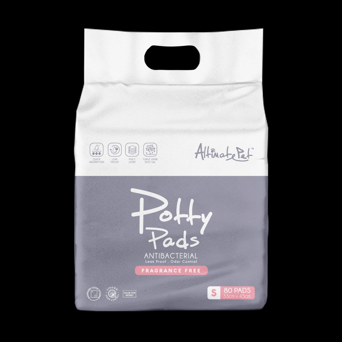 Altimate Pet Fragrance Free Antibacterial Potty Pads Small