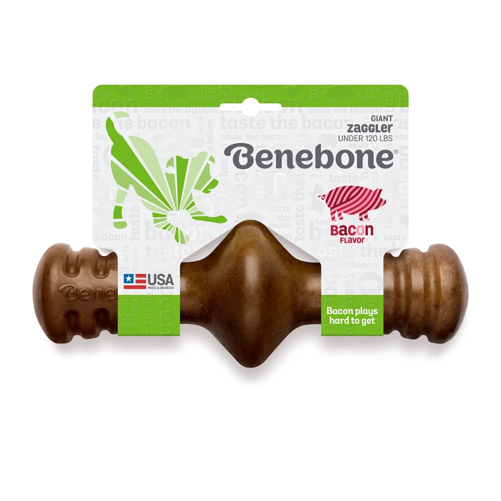 Benebone Zaggler Bacon Dog Toy G