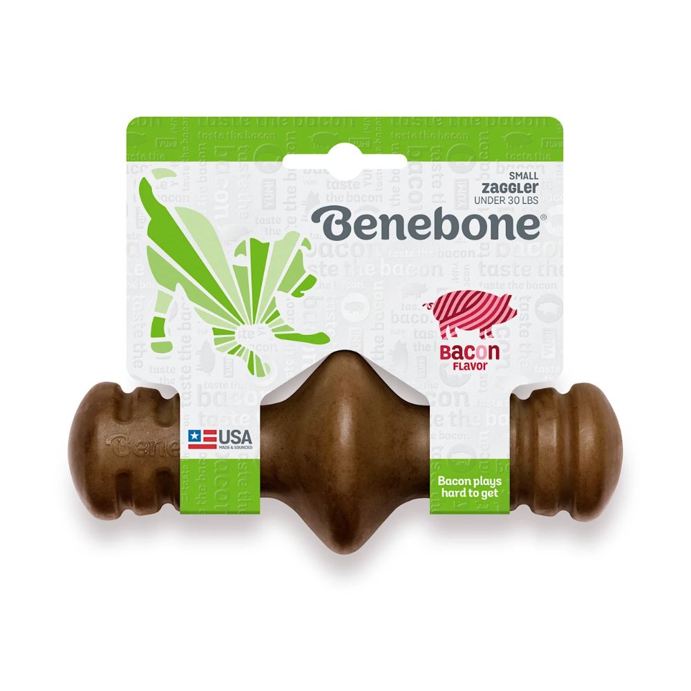 Benebone Zaggler Bacon Dog Toy S