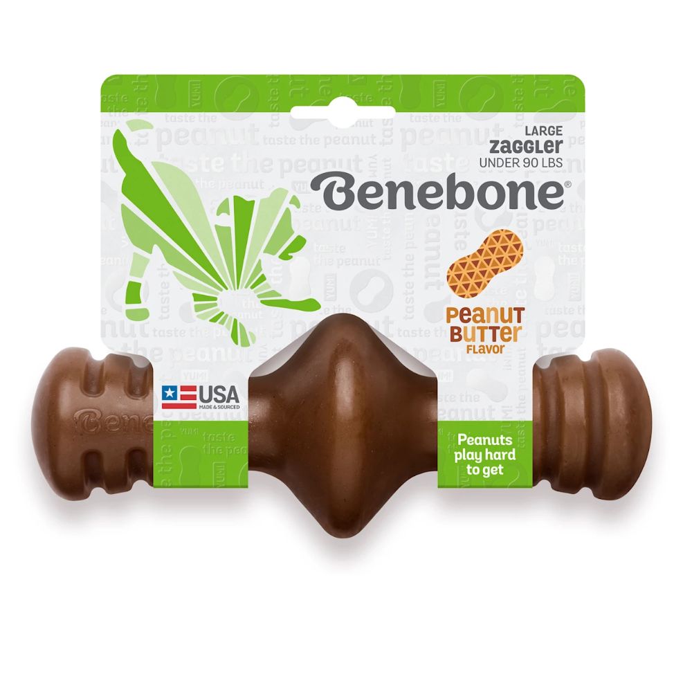 Benebone Zaggler Peanut Dog Toy L
