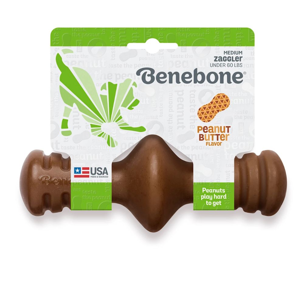 Benebone Zaggler Peanut Dog Toy M