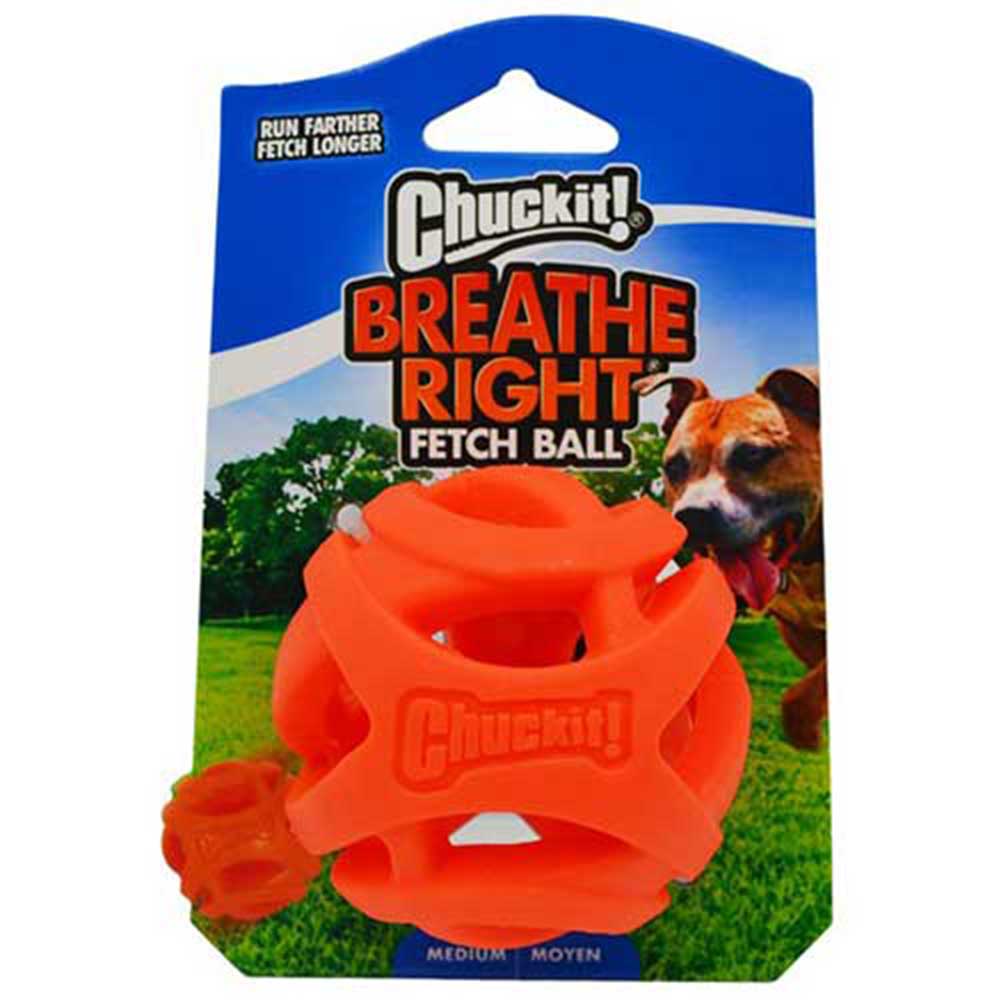 Chuckit! Breathe Right Fetch Ball Dog Toy, Medium 1Pack