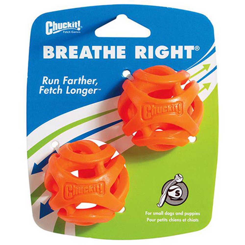 Chuckit! Breathe Right Fetch Ball For Dogs, Pack Of 2 (Small)