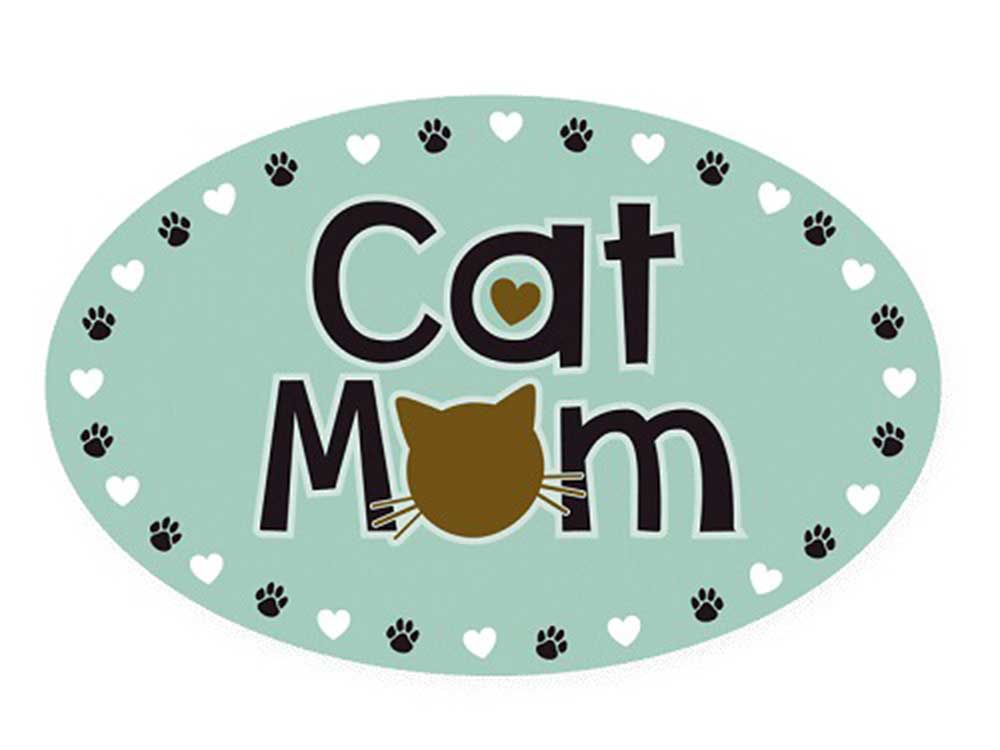 Oval Magnet - Cat Mom