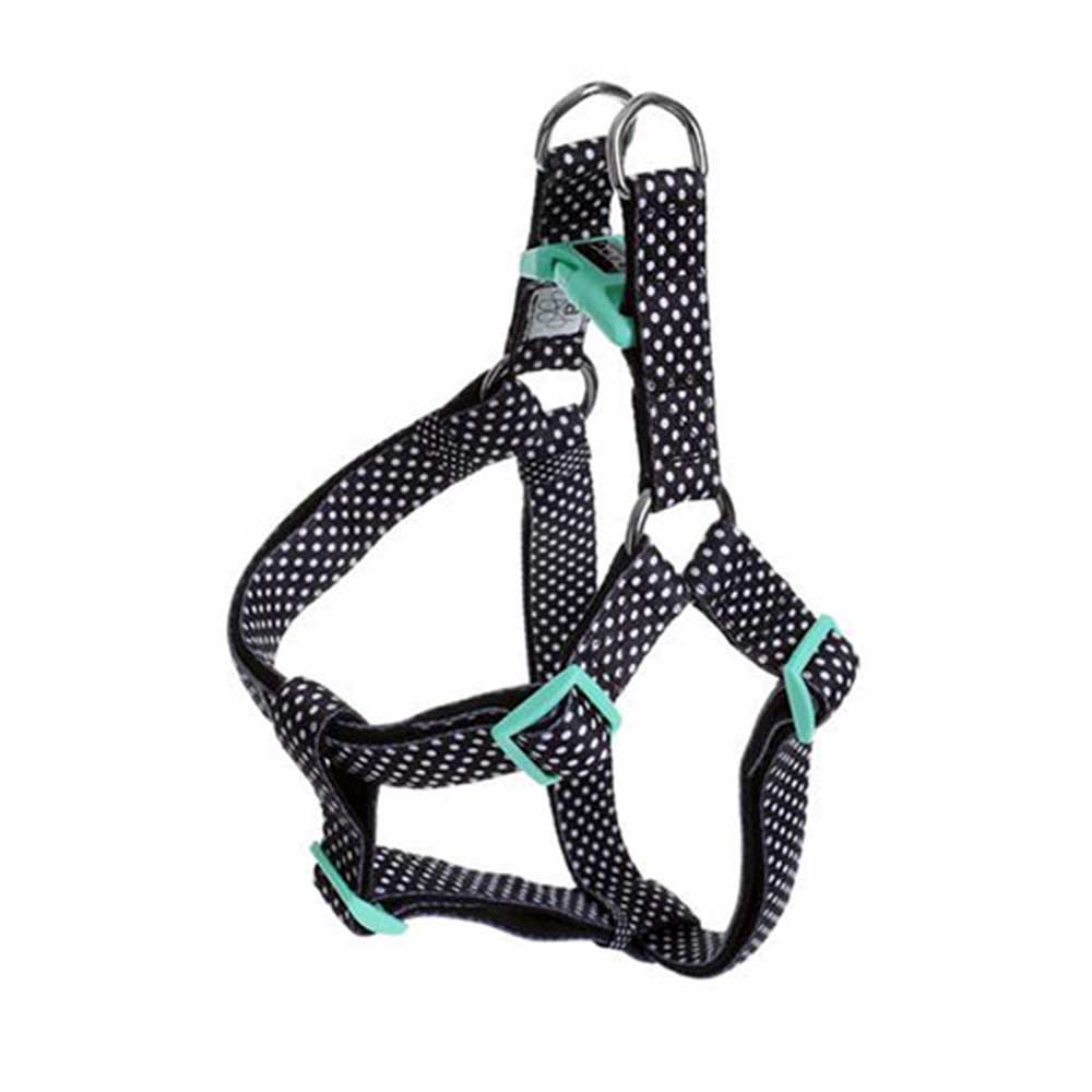 Doog Neoprene Dog Harness, Large (Pongo - Black With White Spots )