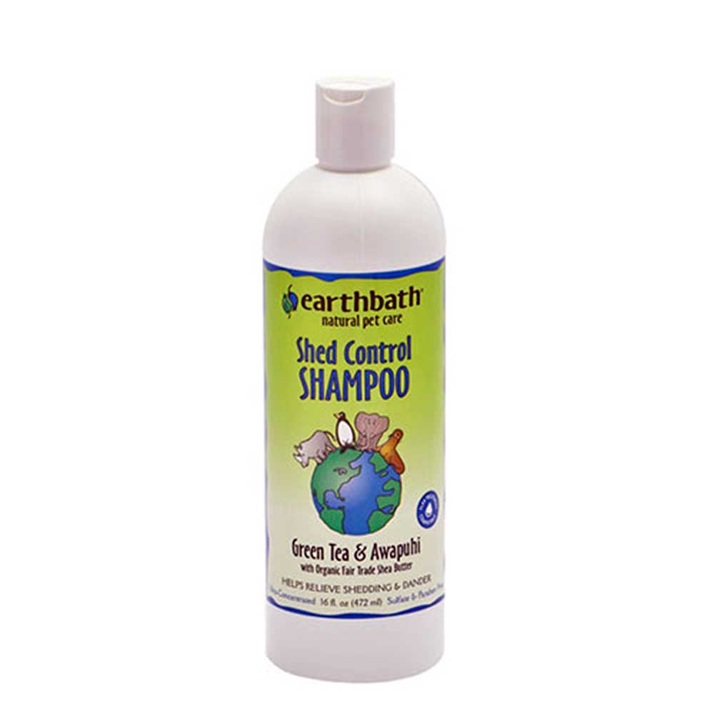 Earthbath Shed Control Shampoo for All Animals with Green Tea & Awapuhi 16 oz