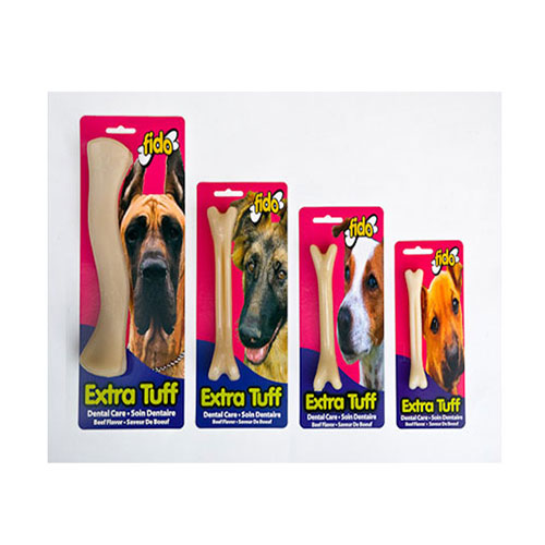 Fido Extra Tuff Bone Beef Chew Toy for Dogs - Large (22cm)