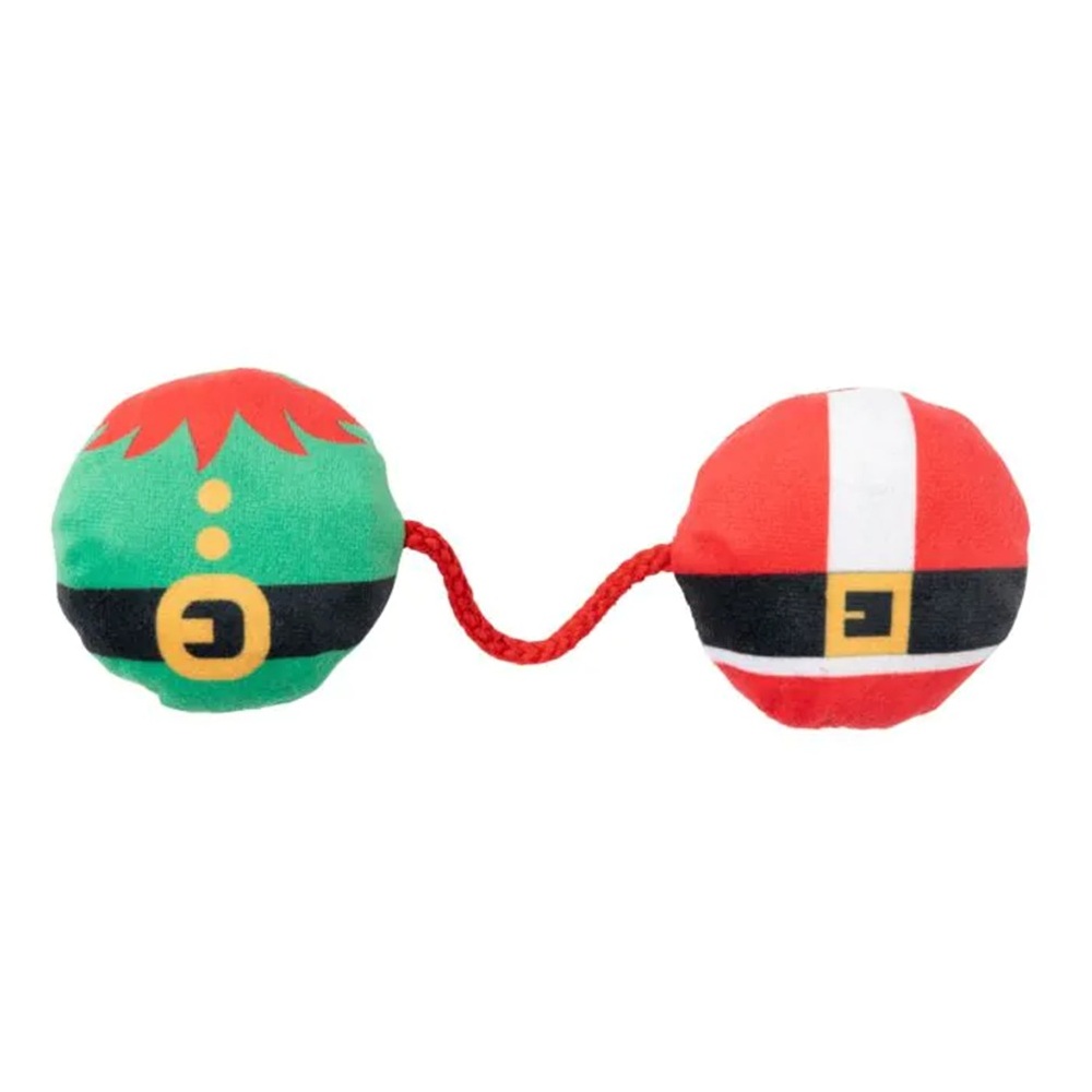 FuzzYard Christmas Elf & Santa Bellies Rope Cat Plush Toy