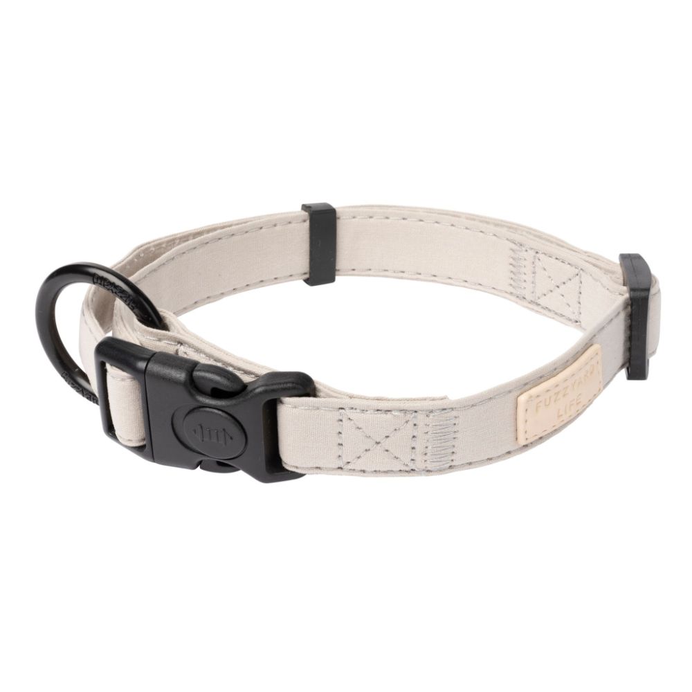 FuzzYard Life Dog Collar Sandstone M
