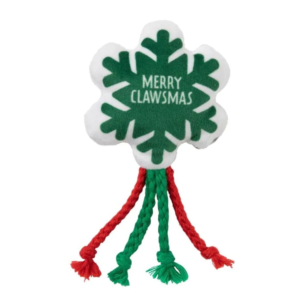 FuzzYard Christmas Merry Clawmas Snowflake Cat Plush Toy