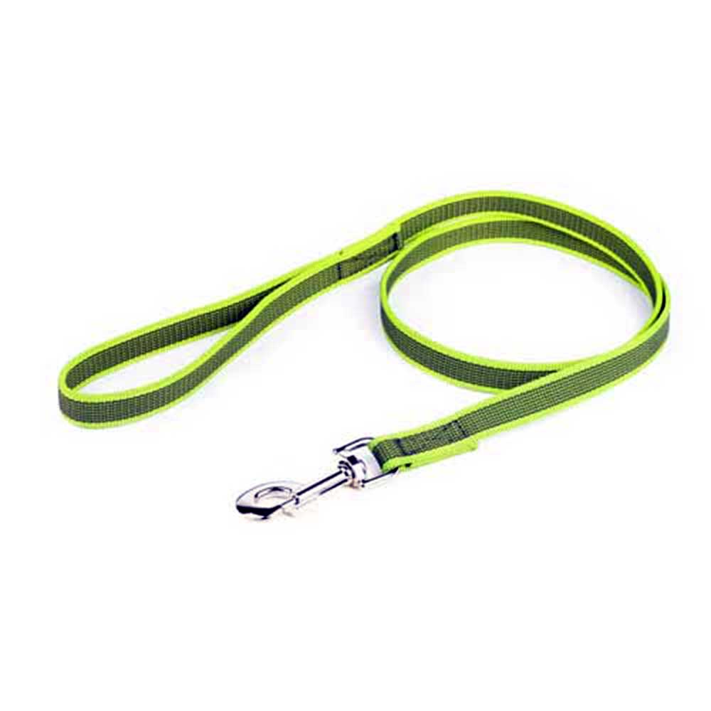 J-K9 C&G Leash Neon-Grey W(0.7"/20mm)xL (4ft / 1.2 m)w/Handle,Max 110lb/ 50 kg ,