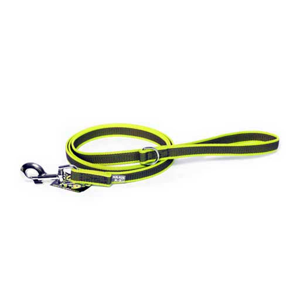 J-K9 C&G Leash Neon-GreyW(0.7"/20mm)xL (6ft / 1.8 m)w/Handle&D-ring,Max 110lb/50kg