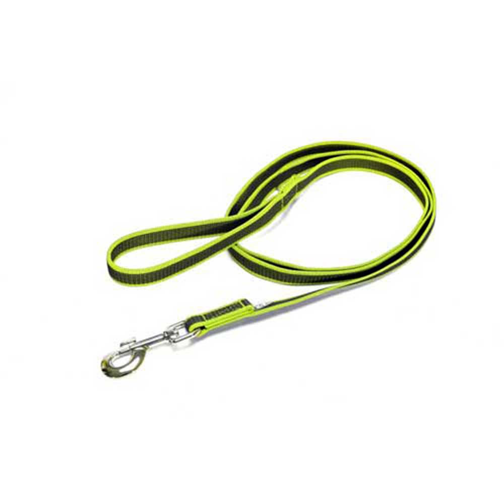 J-K9 C&G Leash Neon-Grey W(0.7"/20mm)xL (10ft / 3 m)w/Handle,Max 110lb/ 50 kg