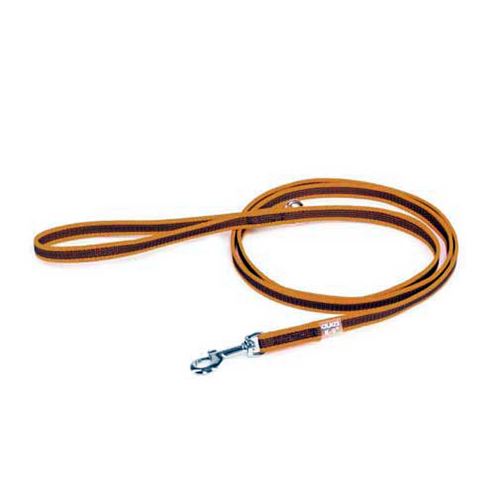 J-K9 C&G Leash Orange-Grey W(1/8"-14mm)xL (4ft/1.8 m)w/Handle 66lb/30 kg