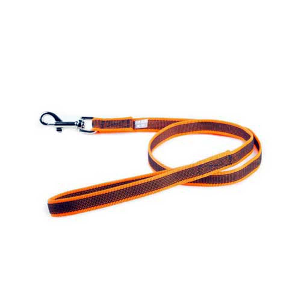Julius-K9 Color & Grey Super-Grip Leash Orange-Grey Width (0.7"/ 20mm) Length (3ft / 1 m) With Handl