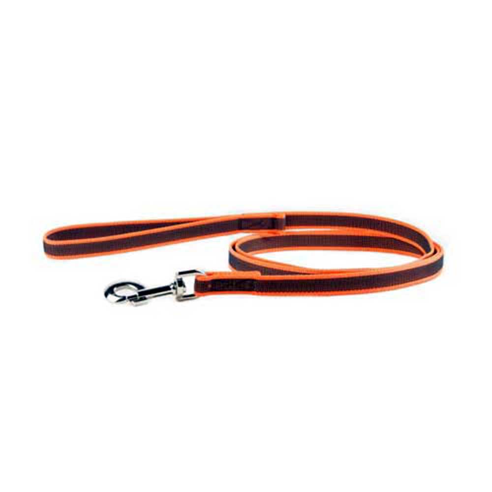 J-K9 C&G Leash Orange-Grey W(0.7"/20mm)xL (6.5ft / 2 m)w/Handle , Max 110lb/ 50 kg