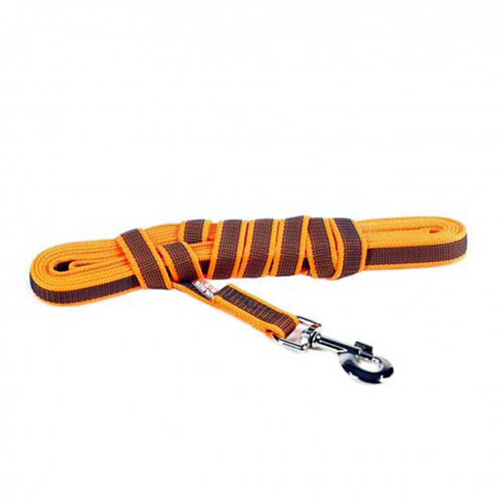 J-K9 C&G Leash Orange-Grey W(0.7"/20mm)xL (16ft / 5 m)w/Handle,Max 110lb/ 50 kg