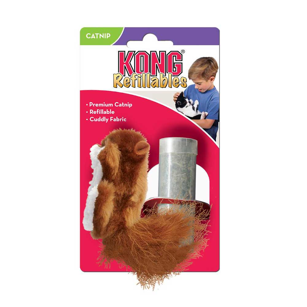 Kong Refillable Squirrel Catnip Cat Toy