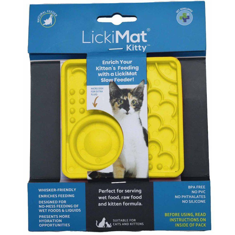 LickiMat Classic Kitty For Cats Yellow