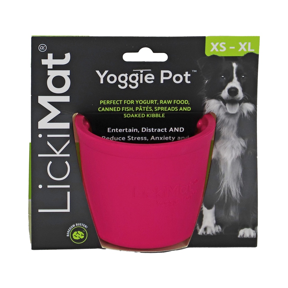 LickiMat Yoggie Pot For Dogs Pink