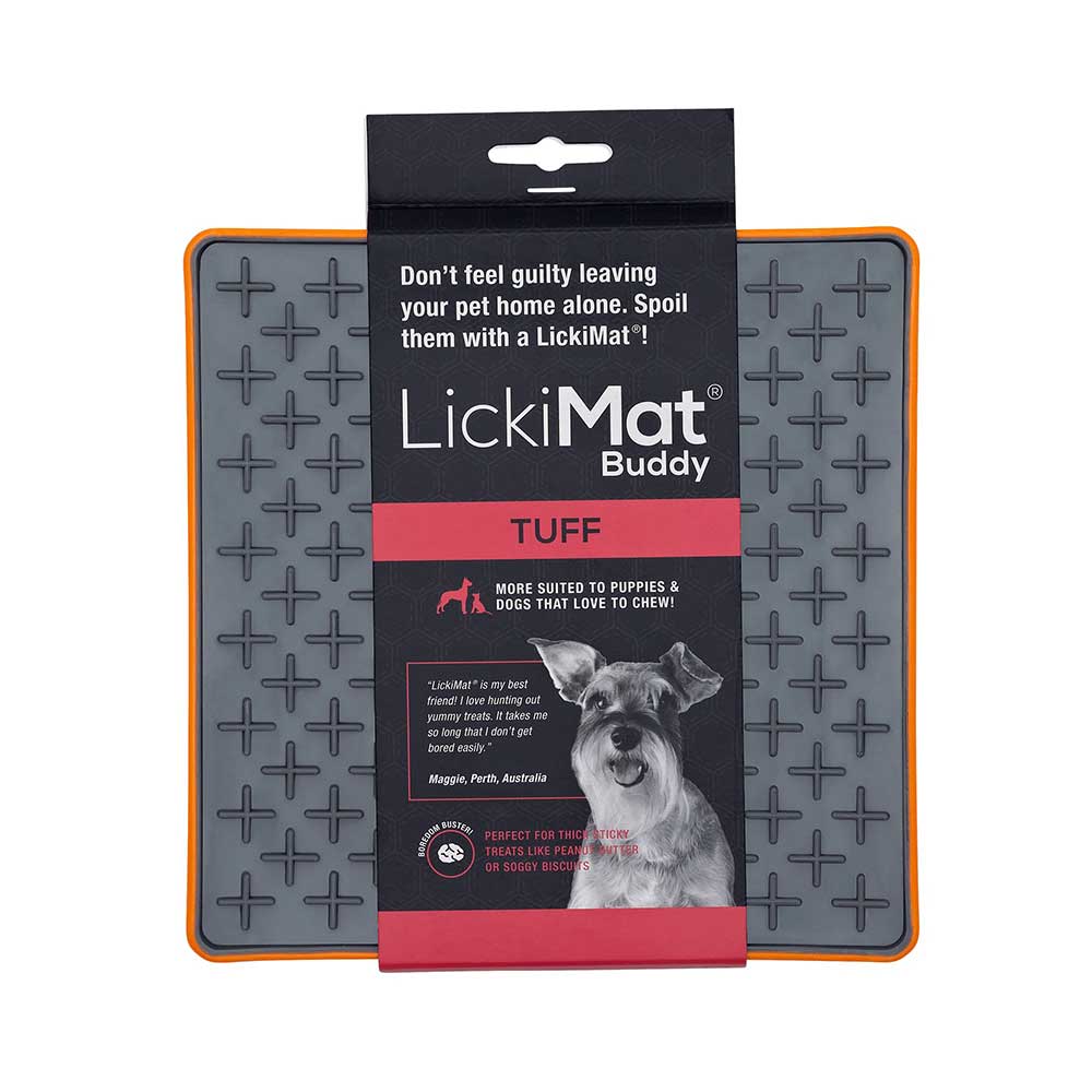 Lickimat Tuff Buddy Treat Mat For Dogs, Orange