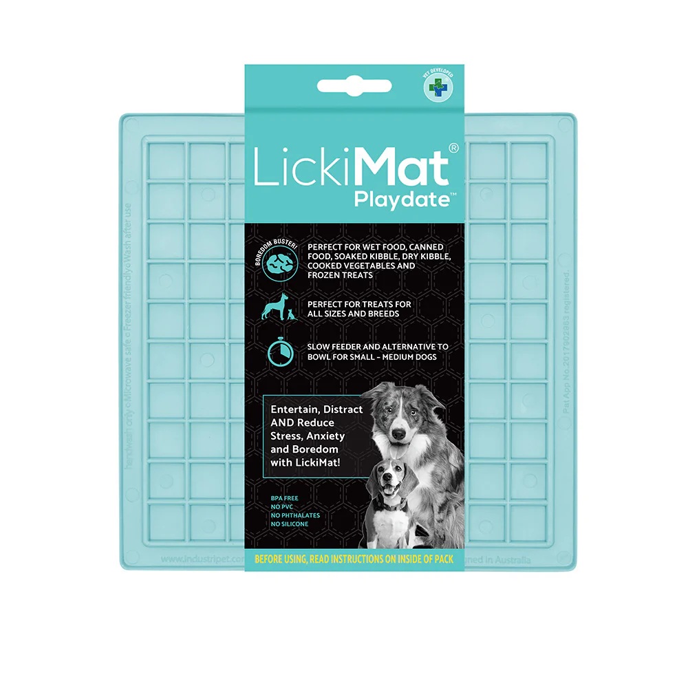LickiMat Playdate Treat Mat For Dogs & Cats Mint