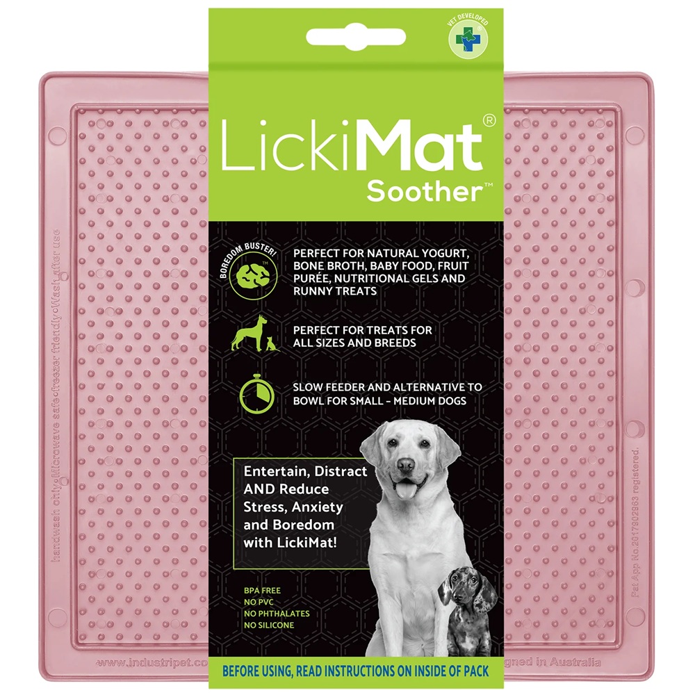 LickiMat Soother Treat Mat For Dogs & Cats Guava