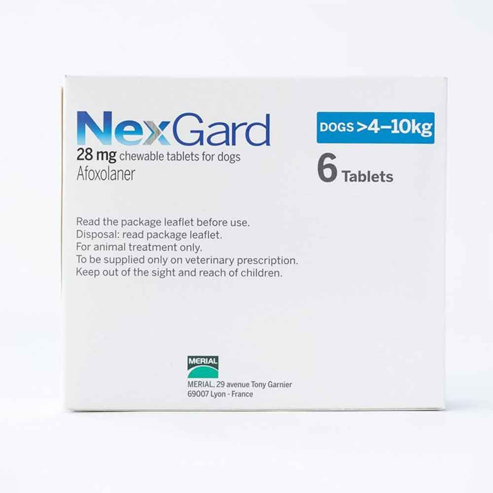 NexGard Chews Small Dog 4-10 Kg 6 Pk
