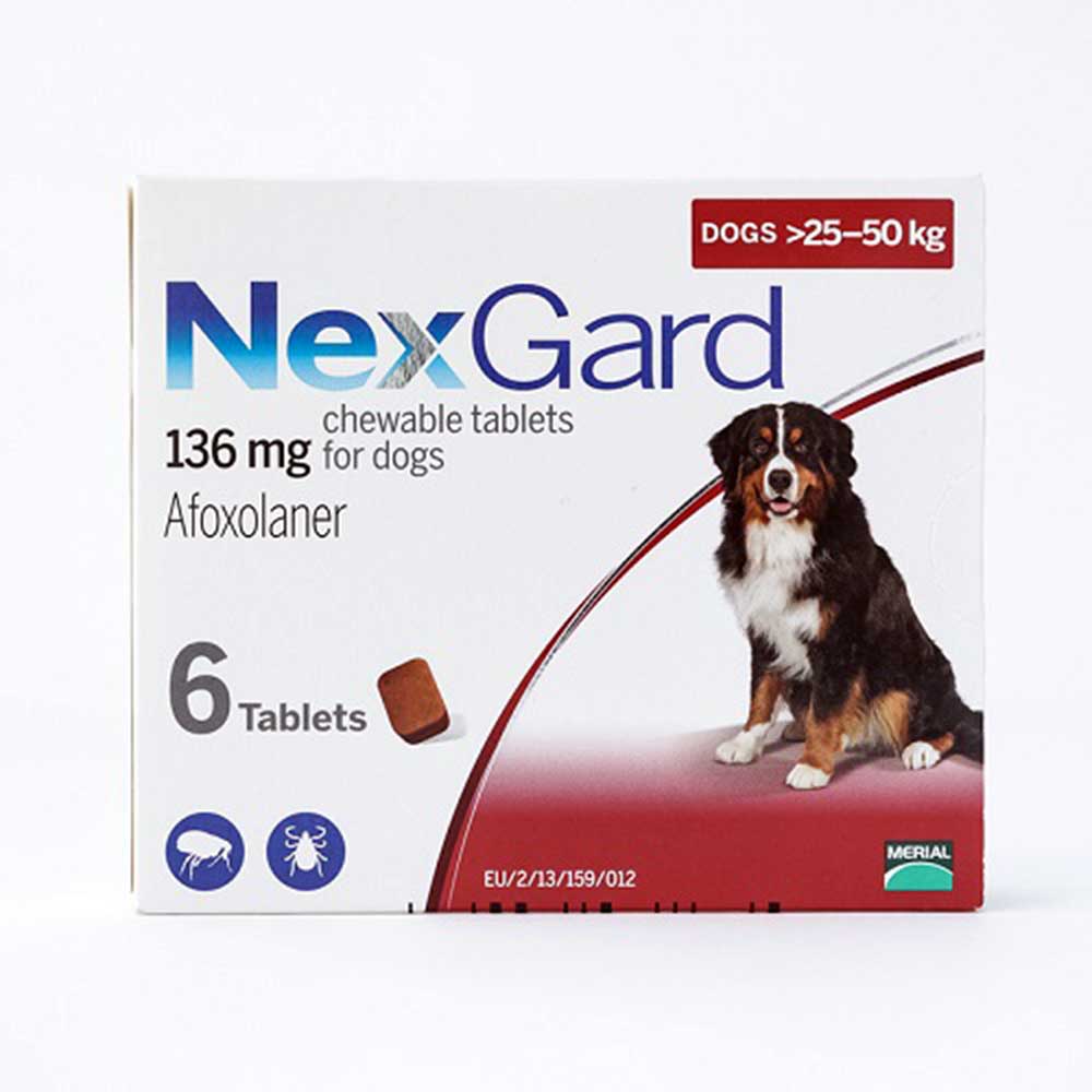 NexGard Chews Large Dog 25-50 Kg 6 Pk