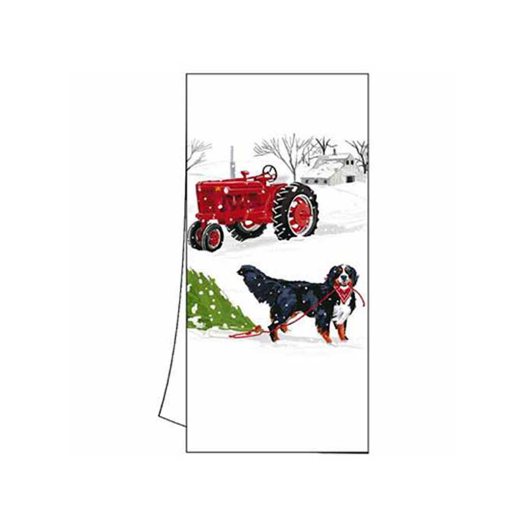 Paperproducts Design Noah's Red Tractor Kitchen Towel