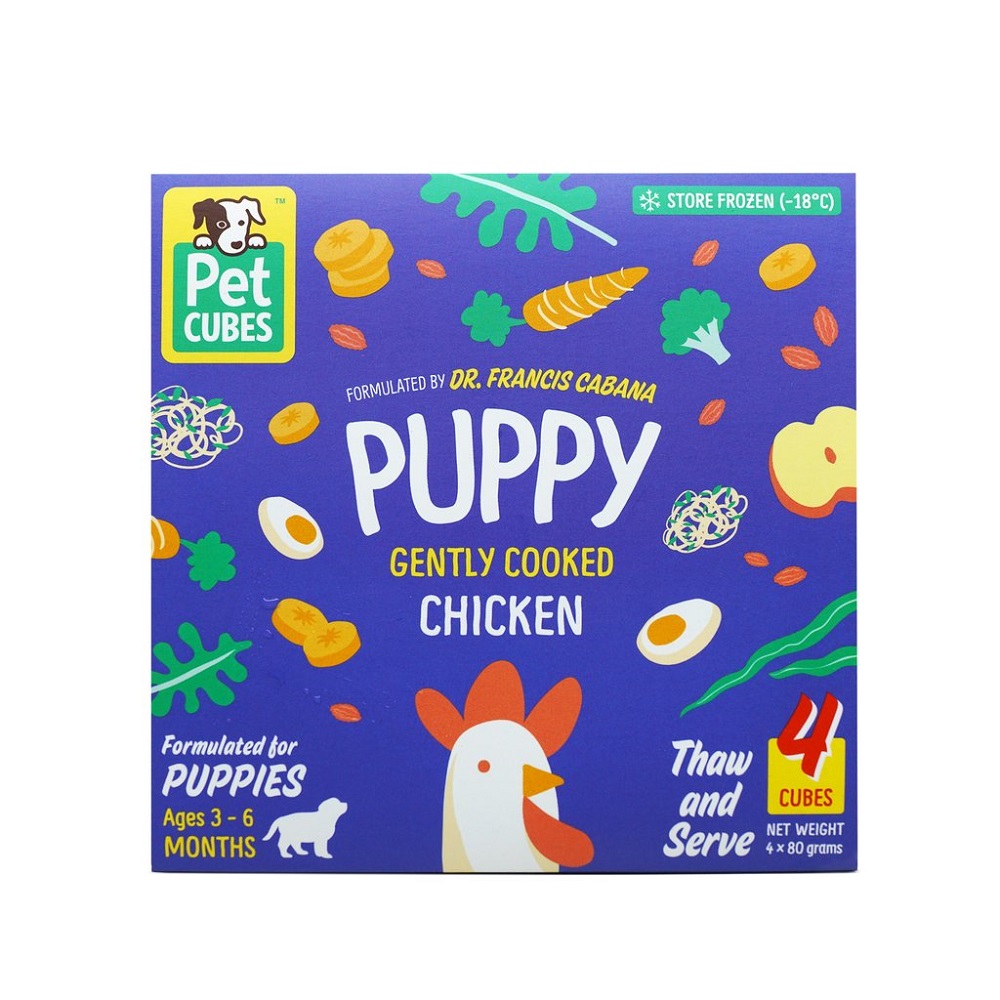 PetCubes Frozen Puppy Food Chicken 320g