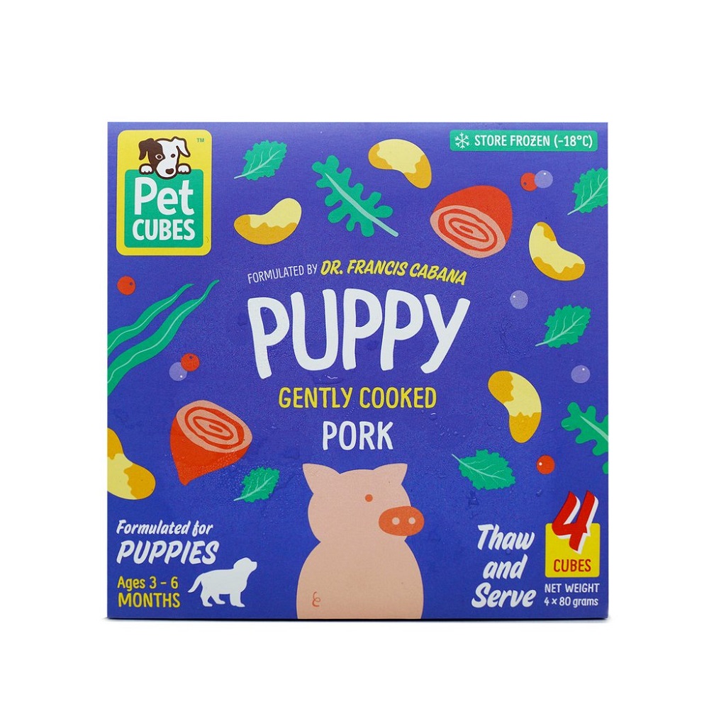 PetCubes Frozen Puppy Food Pork 320g