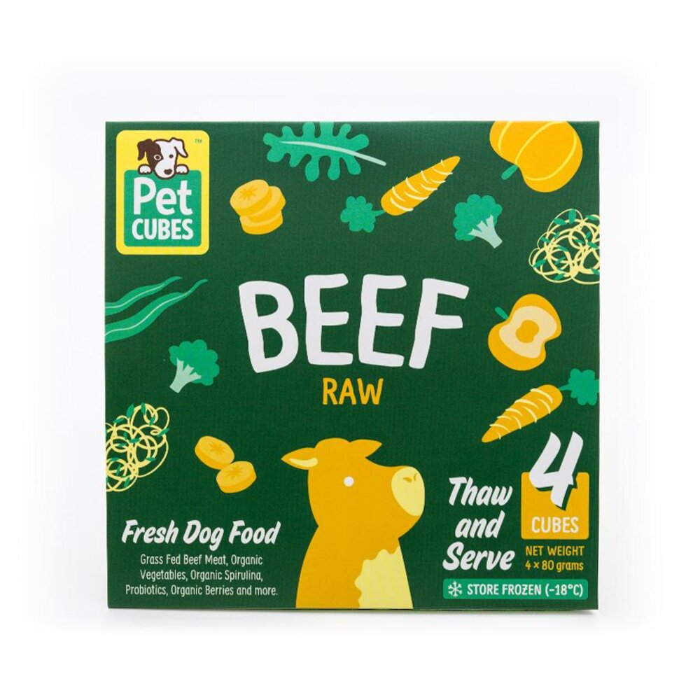 PetCubes Frozen Raw Food Beef 320g