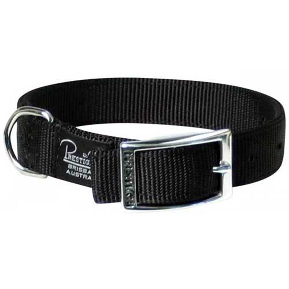 Prestige Pet Double Layer Nylon Collar 1" X 16" (41Cm) Black