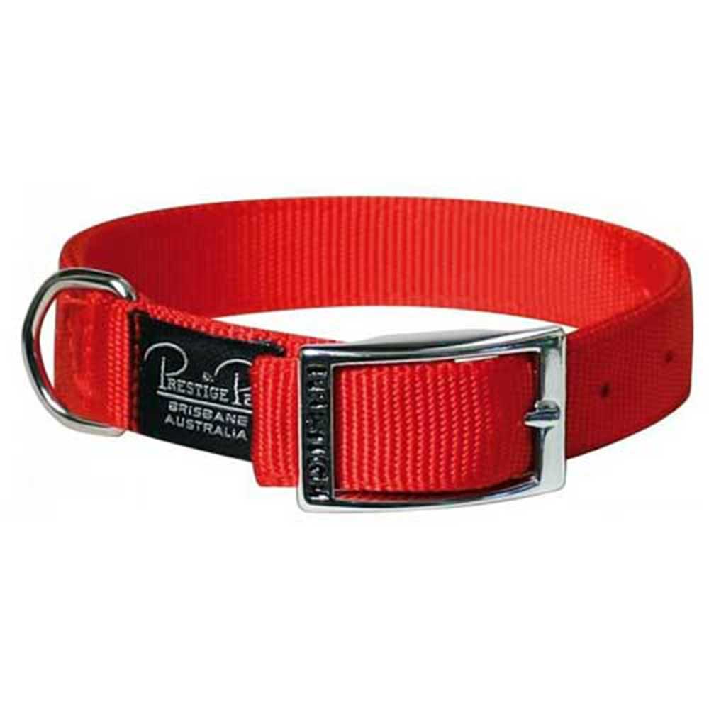Prestige Pet Double Layer Nylon Collar 1" X 24" (61Cm) Red