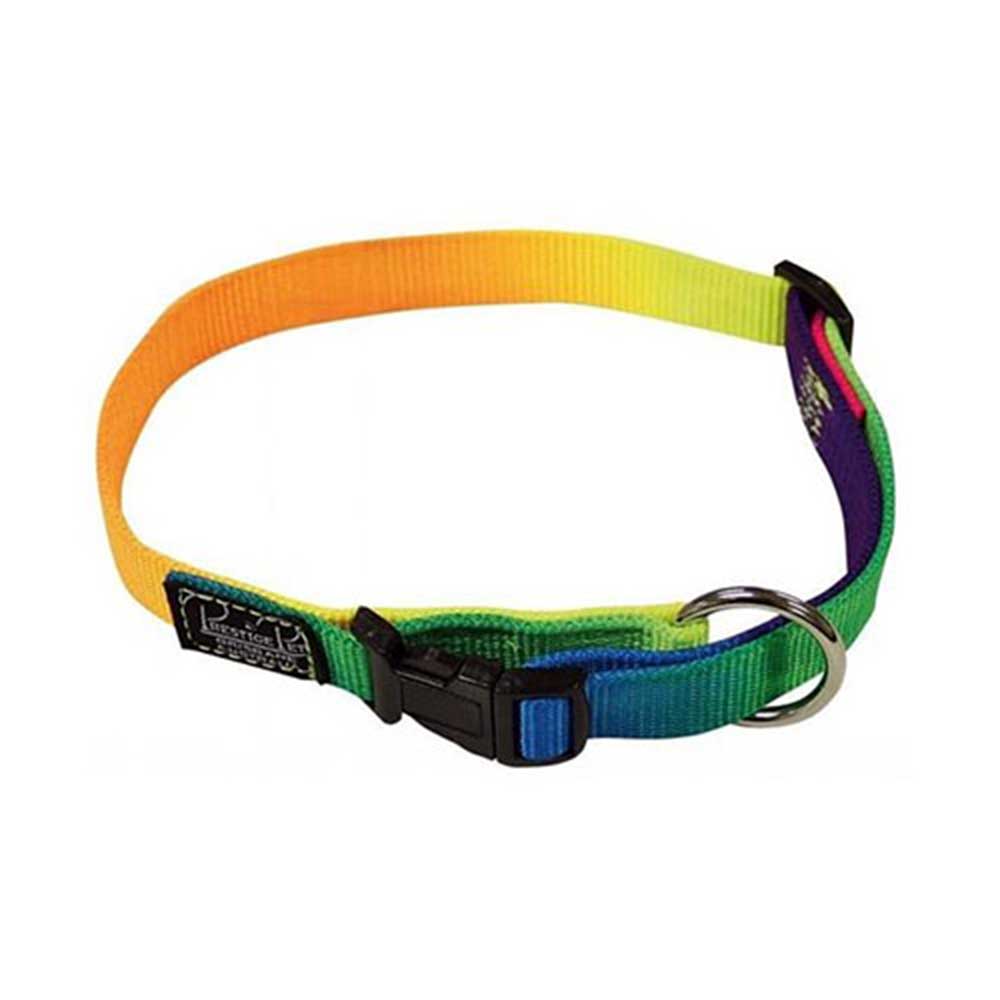 Prestige Pet Rainbow Adjustable Nylon Collar 3/4" x 15-25" (38-64Cm)