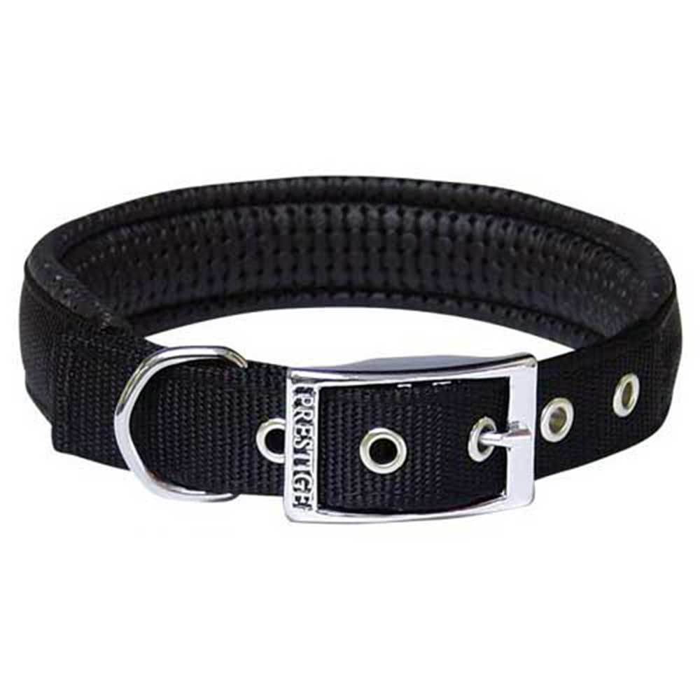 Prestige Pet Soft Padded Collar 1" X 22" Black (56Cm)