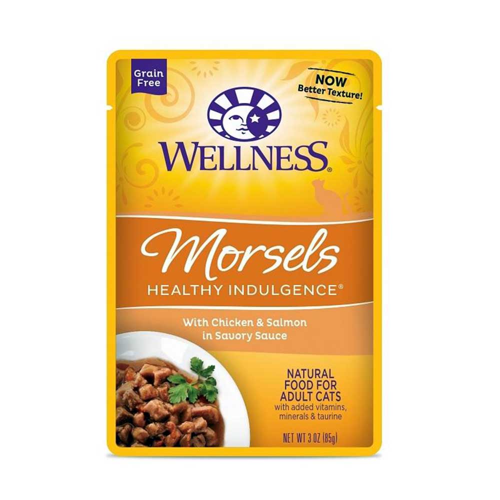 Wellness Healthy Indulgence Morsels, Chicken & Salmon Wet Cat Food