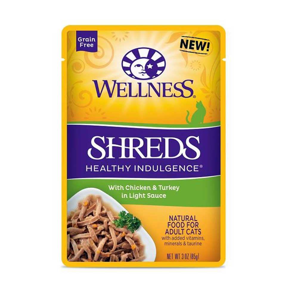 Wellness Shreds Healthy Indulgence® With Chicken & Turkey In Light Sauce For Cat