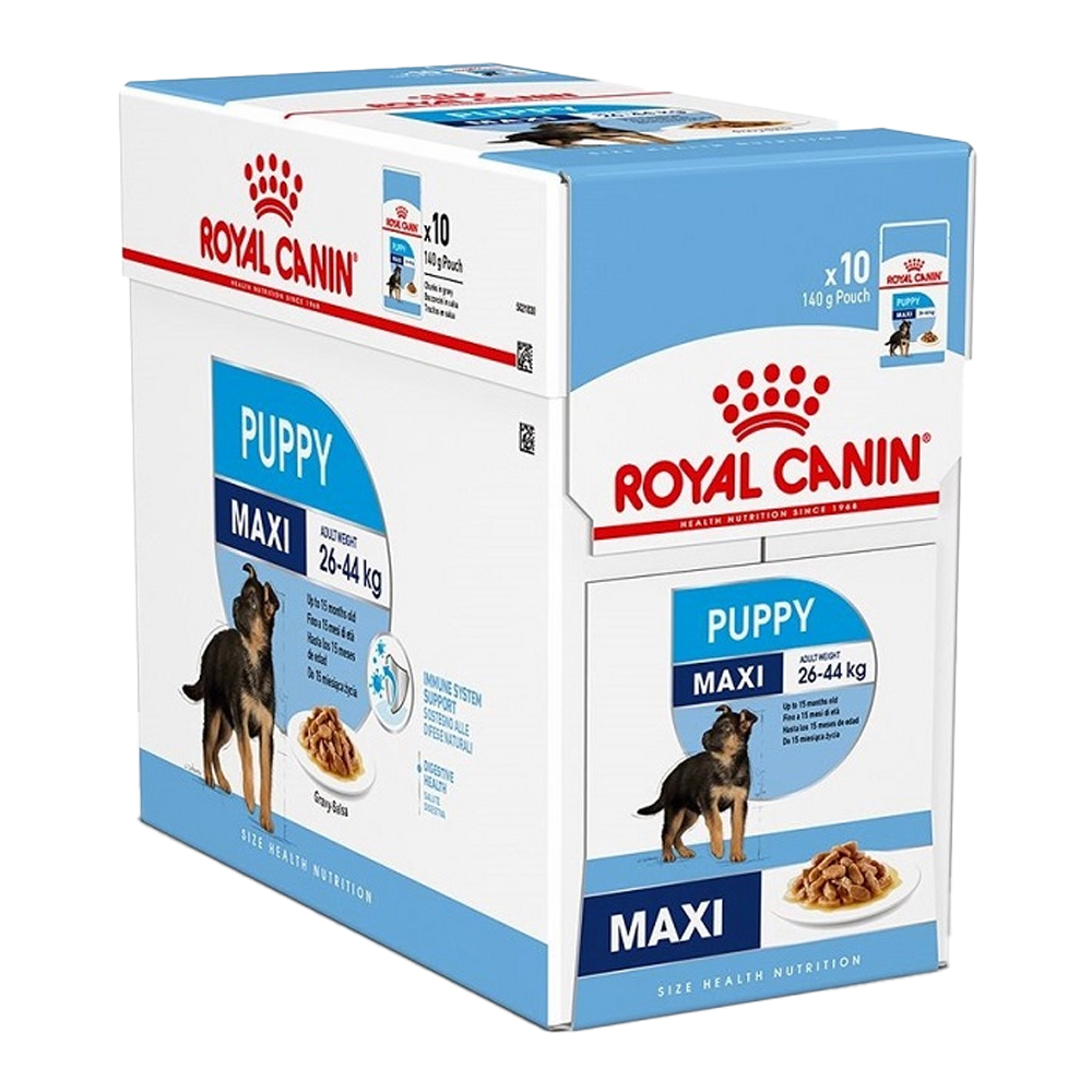 Royal Canin Maxi Puppy Pouch Dog Food (10 x 140 gms)