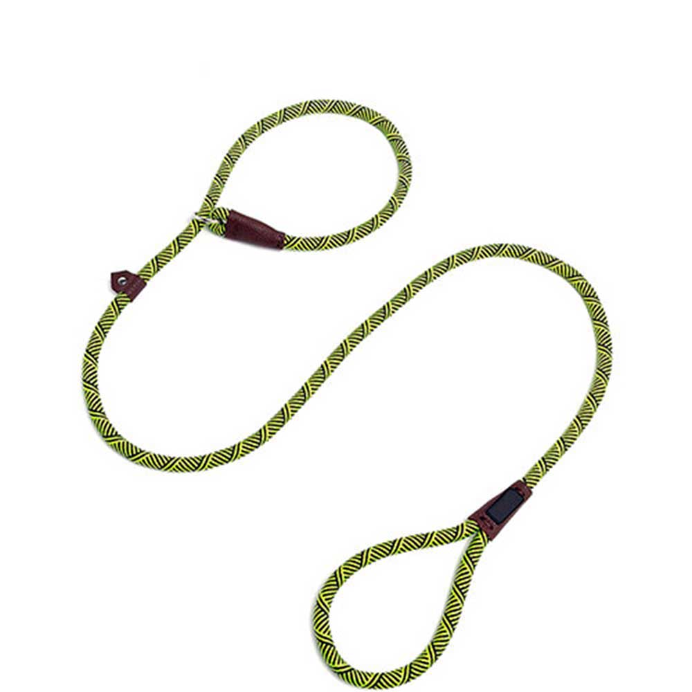 Wiggles Mountain Climbing Rope Slip Lead For Dogs, Green/Brown